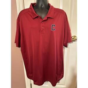 Cutter & Buck Cleveland Guardians Polo Shirt Mens 2XB Red Embroidered